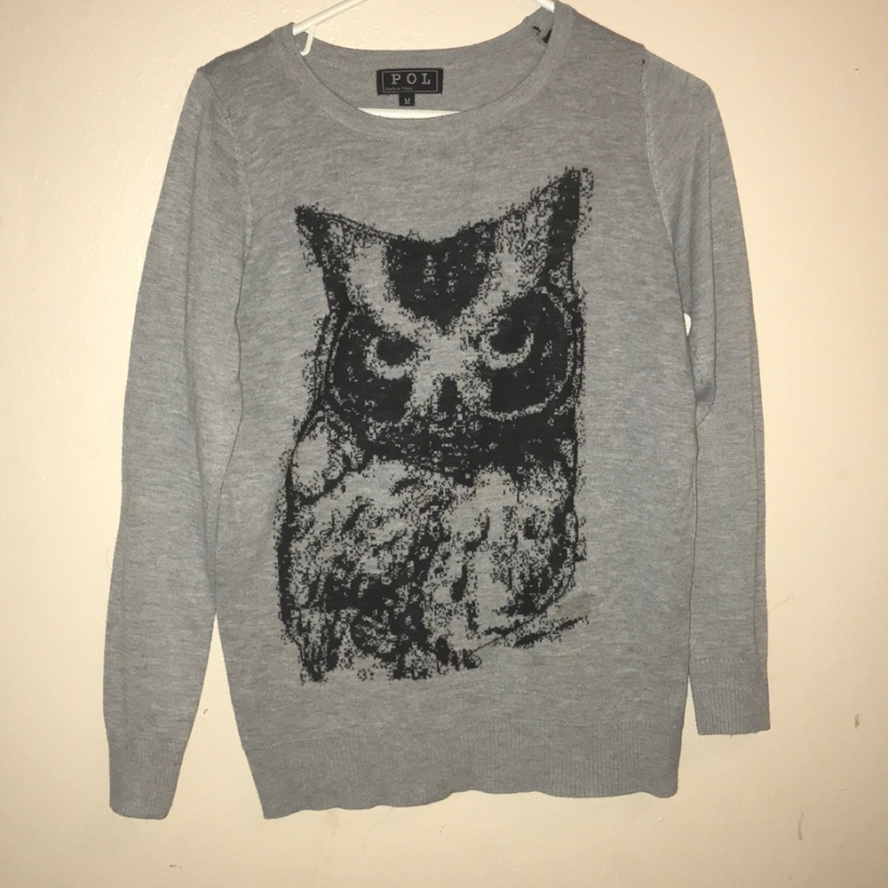 POL owl sweater
